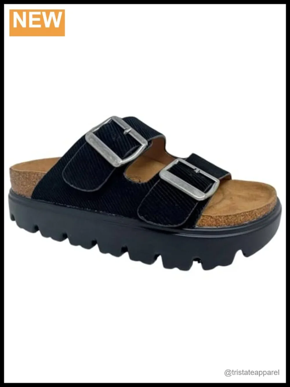 Women's Jazmin Dual Buckle Slip-On Platform Sandals Casual
